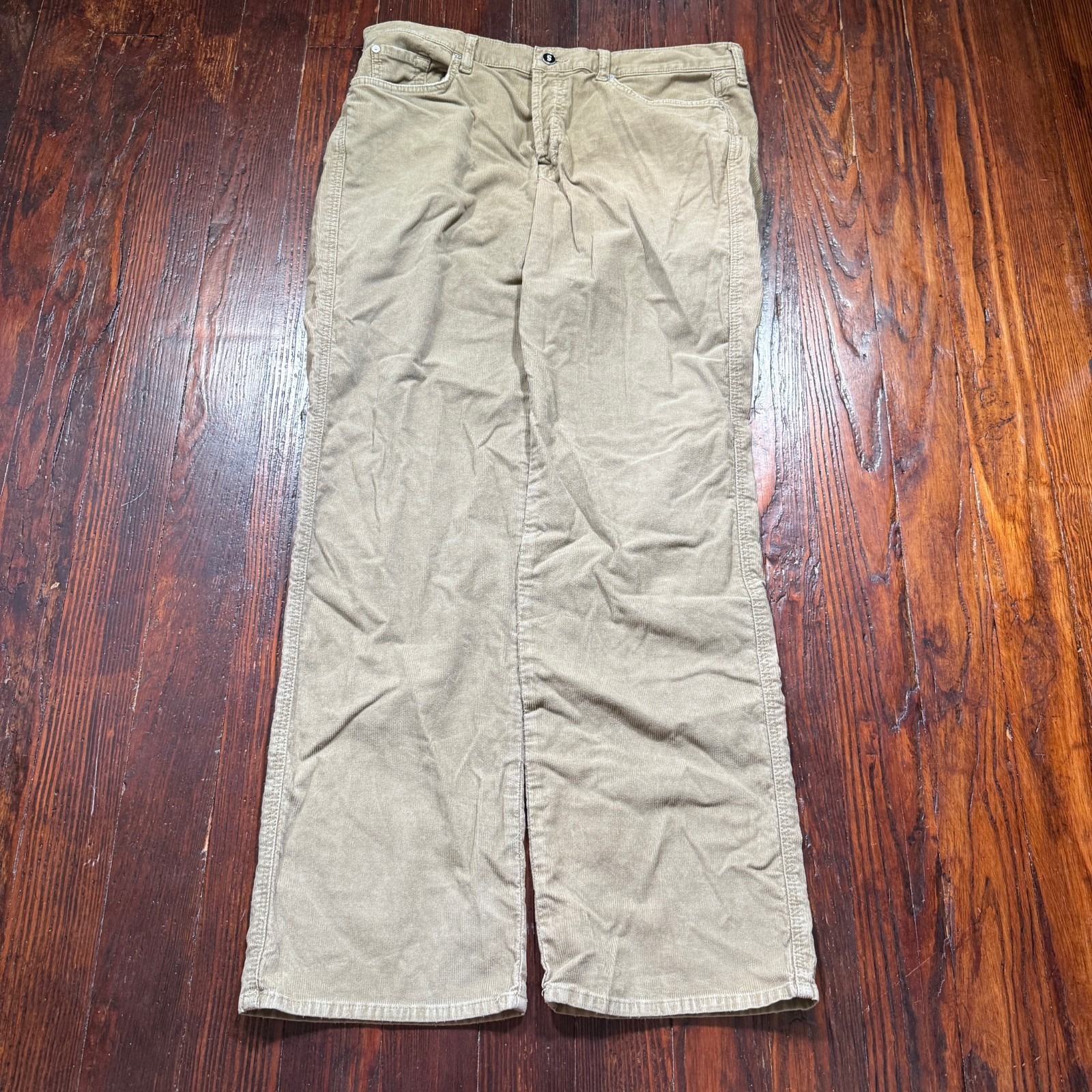 7 For All Mankind Pants Womens 38 Corduroy Stretch Bootcut Y2k 90s Button Fly